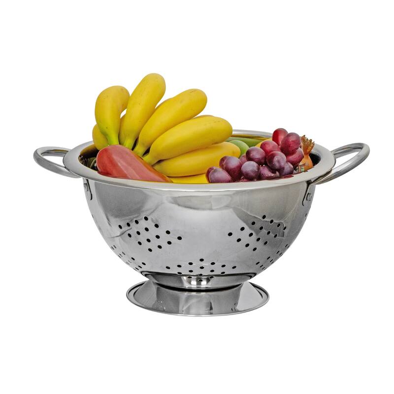 IH Casa Decor Stainless Steel Deep Colander With Handles 13" - Silver