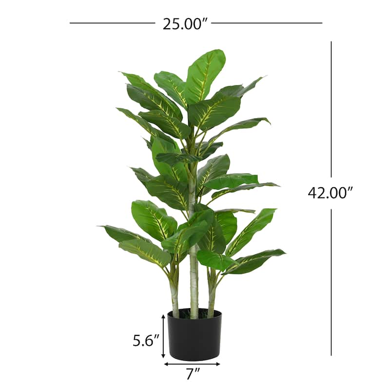 42" Artificial Dieffenbachia Plant With Pot