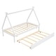 preview thumbnail 26 of 25, Twin Size Monttessori Bed with Turndle, Wooden Tent Floor Bed Frame