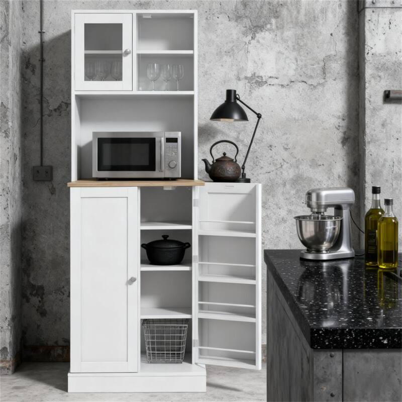 Microwave Cabinet,Tall Kitchen Pantry Cabinet,Kitchen Hutch