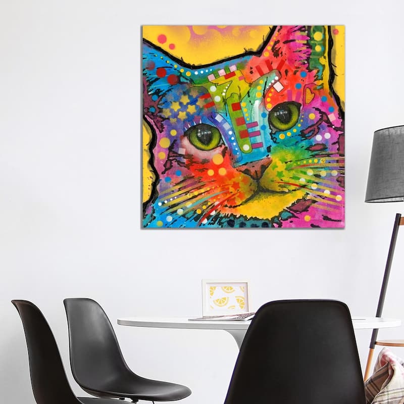 iCanvas "Tilt Cat" by Dean Russo Canvas Print - 37x37x1.5