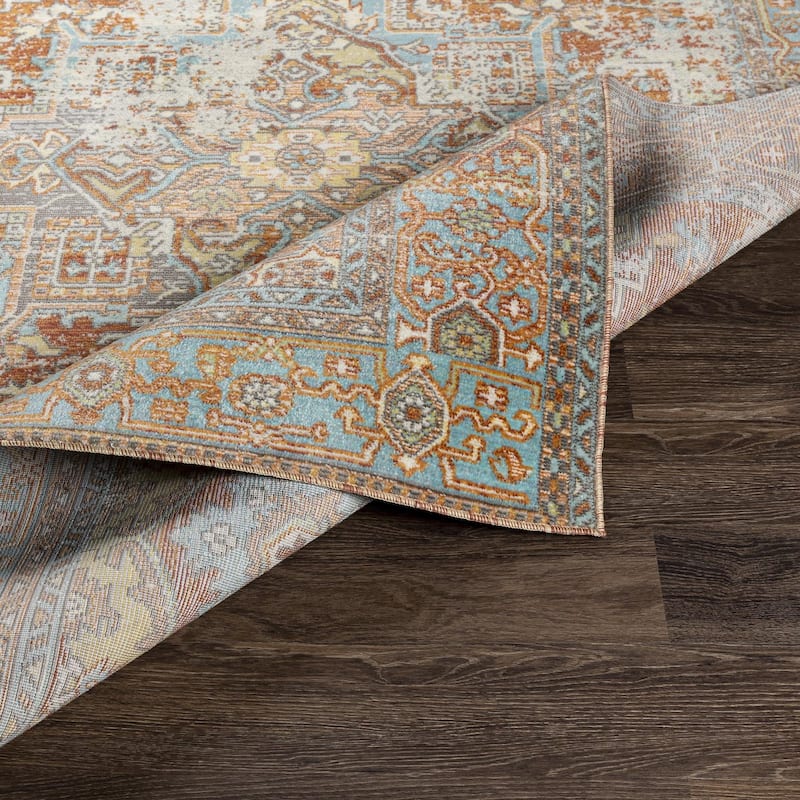 Livabliss Bodrum Updated Traditional Medallion Indoor / OutdoorArea Rug