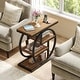 preview thumbnail 42 of 46, Industrial 4-tier Wood Narrow Side End Table with Storage Shelves