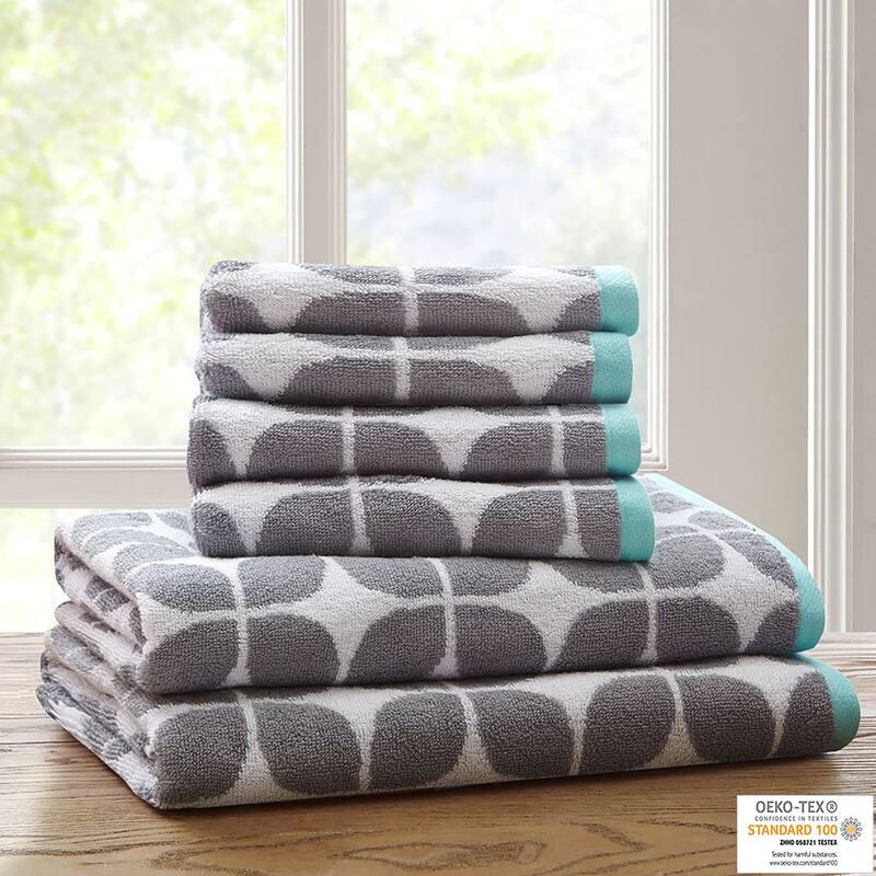 Intelligent Design Lita Cotton Jacquard Bath Towel 6 Piece Set