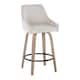 Option Cream Fabric/Whitewashed/Black Metal