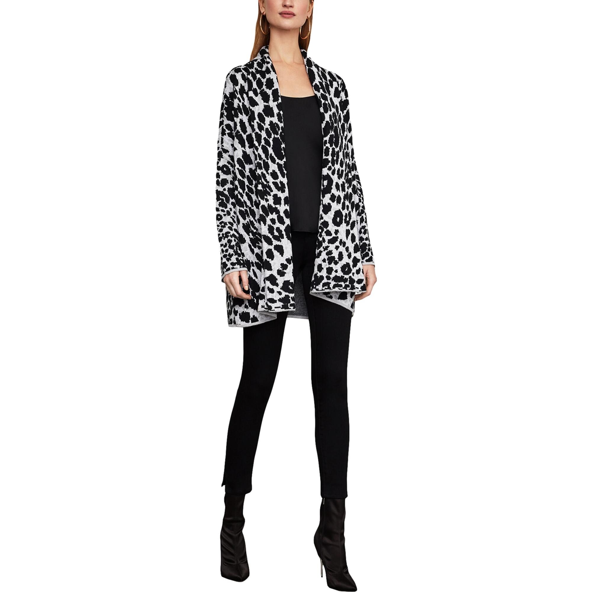 womens animal print cardigan sweater