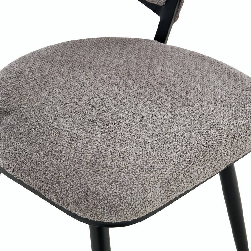 Set of 2 Velvet Dining Chairs with Black Legs, Modern Upholstered Accent Chairs