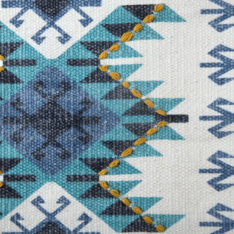 Sevita Bordered Boho Wall Hanging with Macrame Fringe