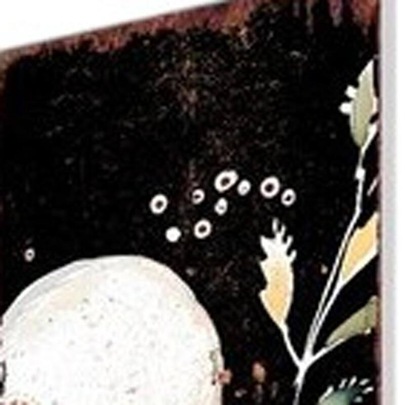 HomeRoots 42" Black White And Orange Solid Wood Halloween Skeleton Garden Stake