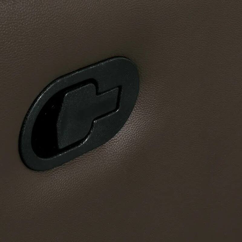 Ozy Manual Recliner Chair, Pillow Top Arms, Dark Brown Leather Match