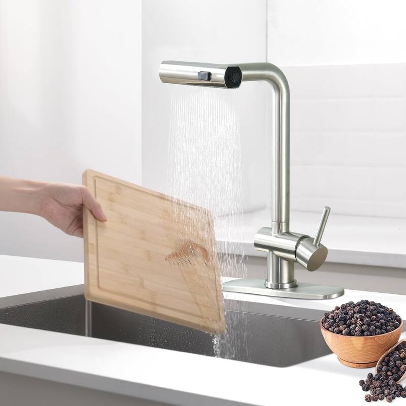 Vanityfair Single-Handle Waterfall Kitchen Faucet with Pull Down Sprayer