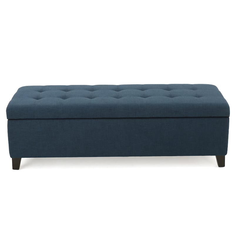 50.75" Storage Ottoman Bench, Tufted Ottoman with Storage for Living Room, Large End of Bed Ottomans, Modern Entryway Benchs