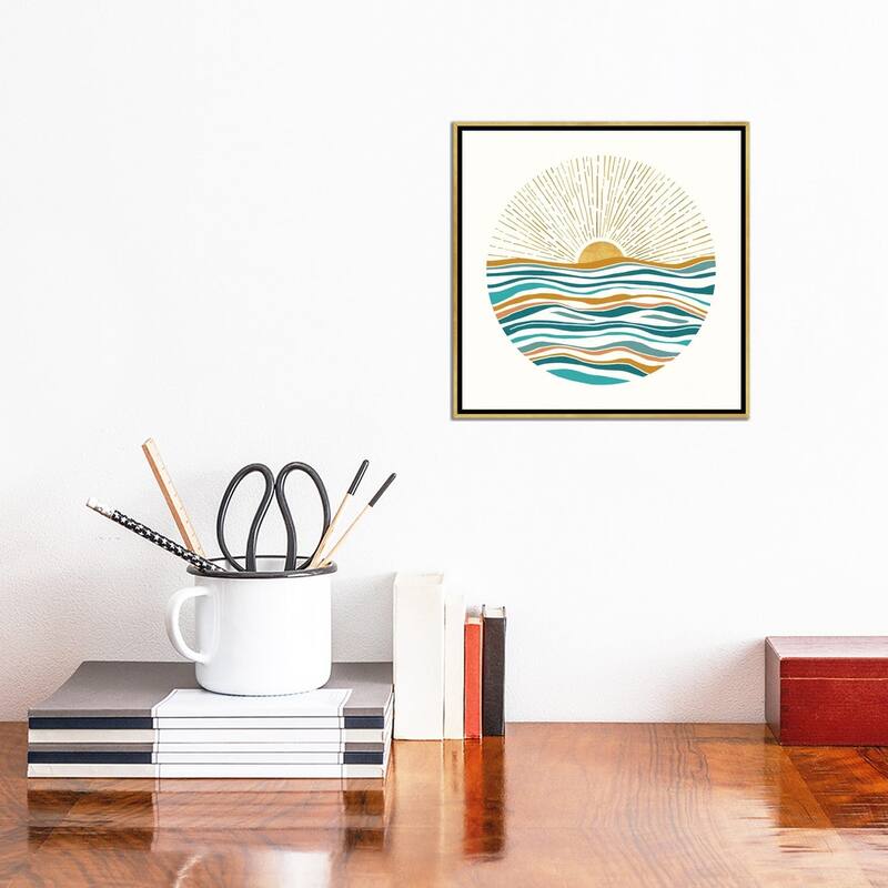 iCanvas "The Sun and The Sea II" by Modern Tropical Framed Canvas Print