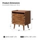 preview thumbnail 26 of 27, Lisa Mid-Century Modern 24"W 3-Drawer End Table with Charging Station by HULALA HOME