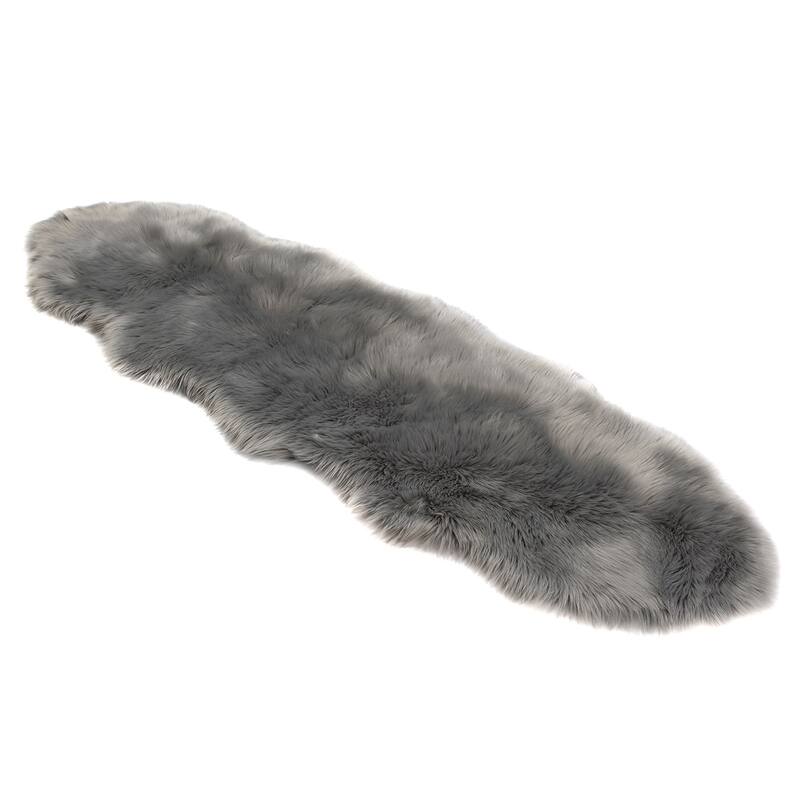Walk on Me Faux Sheepskin Double Pelt Faux Fur Area Rug