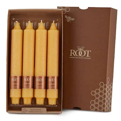 Root Unscented 9 In. Timberline™ Collenette Taper Candles box of 4