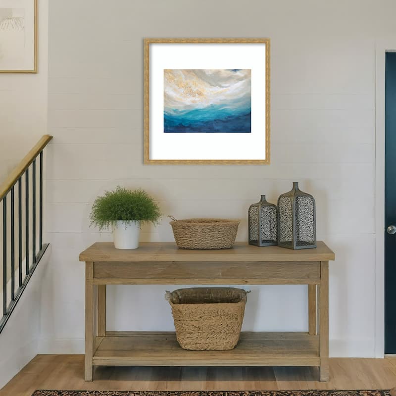 Celestial Waves by Julia Contacessi Wood Framed Wall Art Print