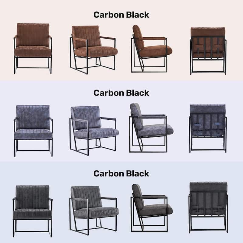 Upholstered Accent Chair with Sturdy Rust-Resistant Metal Framel Arm Chair Outdoor and Indoor Use Reading Chair
