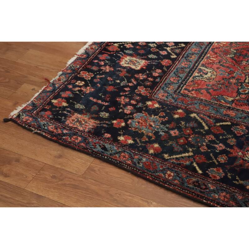 Hand Knotted Oriental 100% Wool Carpet Traditional Floral Oranges & Rust Malayer Area Rug - 13' 5'' X 11' 1''