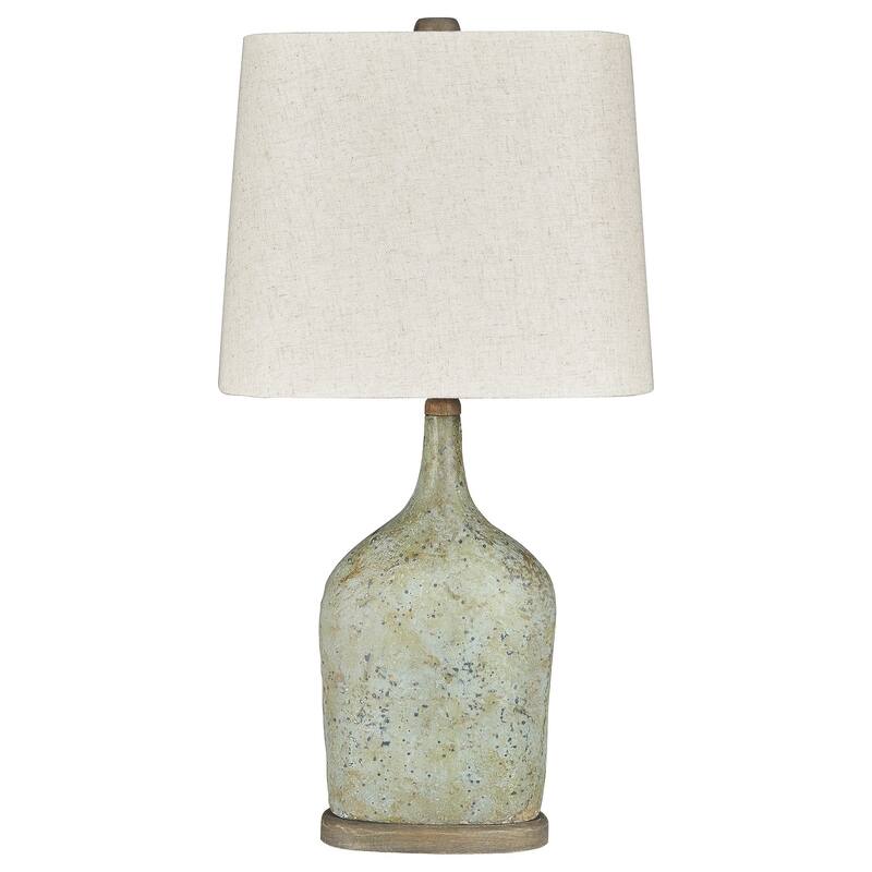 Maribeth Vintage Casual Sage Table Lamp - Set of 2 - 14"W x 9"D x 28"H