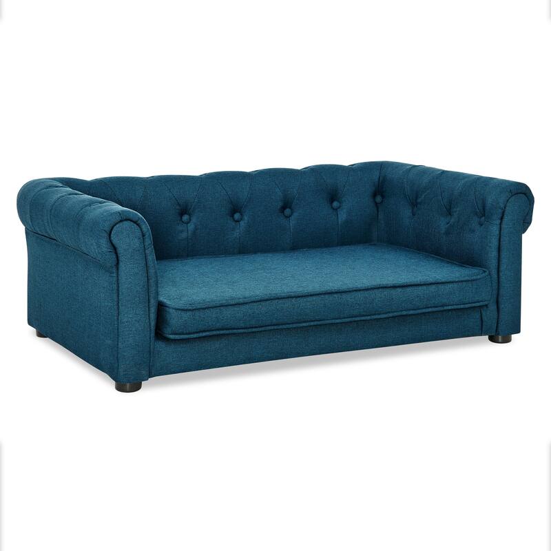 Roomfitters Elegant Rectangle Pet Sofa Bed for Small and Medium Dogs, Elevated Dog Couch with Cushions, Durable Dog Bed