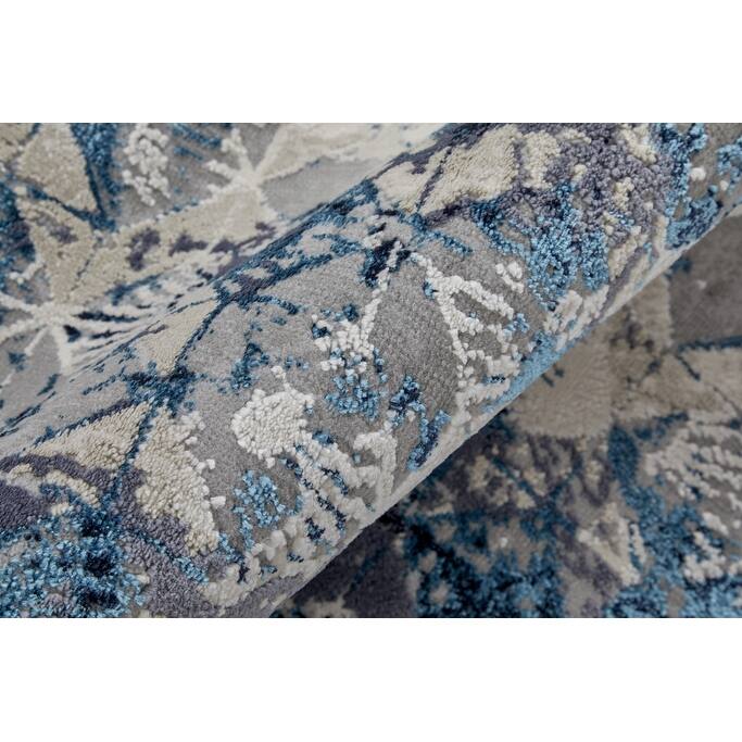 Xifay Power Loomed Distressed Geometric Modern Non Skid Area Rug By HomeRoots - 4' x 6'