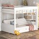preview thumbnail 2 of 18, Convertible Design Wood Full Size Bunk Bed with Storage Staircase, Bedside Table, and 3 Drawers