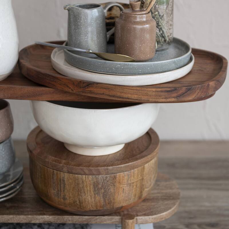 Stoneware Bowl with Speckled Glaze