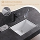 preview thumbnail 12 of 10, CB HOME 20'' x 14'' Undermount Bathroom Vanity Sink, Rectangle White Ceramic Bathroom Sink-(20-5/8''x14-1/2''x8-1/4'')