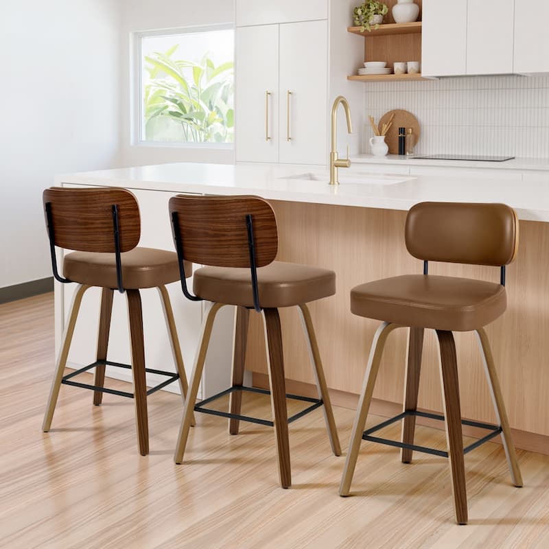 26"/29" Swivel Bar Stools/ Counter Stools with Bentwood Legs