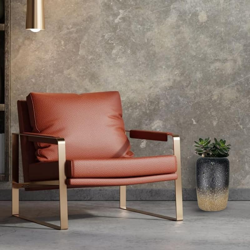 Aria Home Ceramic Ombre Brown Vase Rustic Earthy Home Decor