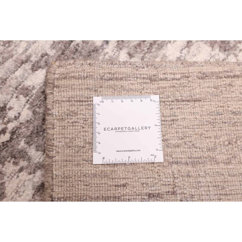 ECARPETGALLERY Hand Loomed Elysian Dark Grey Wool Rug - 9'1 x 11'10