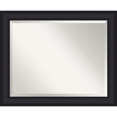 Oliver Beveled Wood Framed Bathroom Vanity Wall Mirror