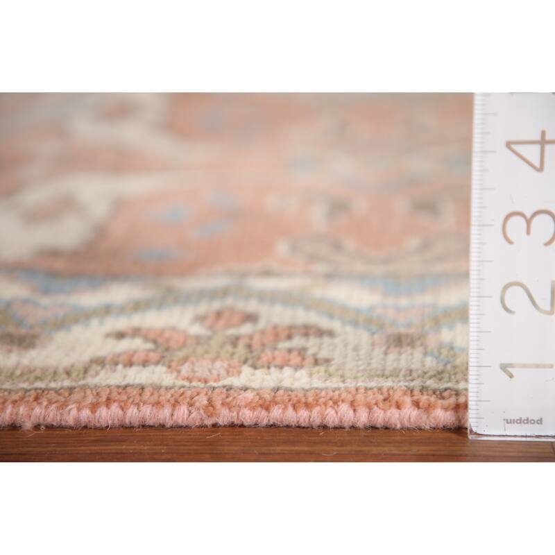 Oushak Indian Runner Rug Handmade Wool Carpet - 2'6"x 9'11"