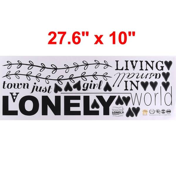 Shop Home English Letters Print Window Decor Wall Removable Sticker Decal Wallpaper Overstock 28875199