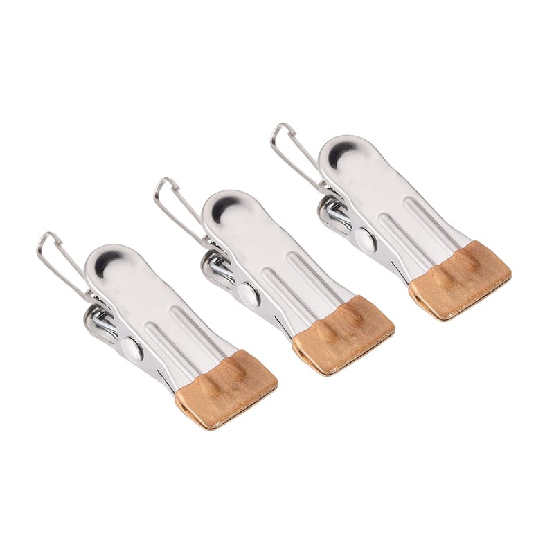 Uxcell Laundry Clips with Buckle, Stainless Steel Hanging Hooks