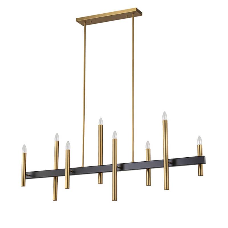 8-Light Modern Linear Candlestick Chandelier Kitchen Island Pendant Lighting