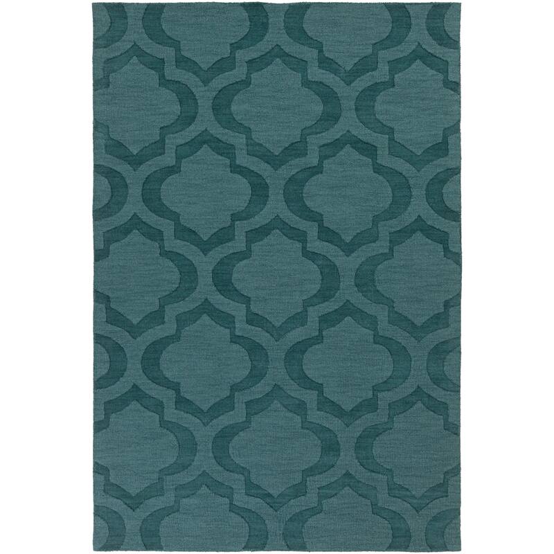 Hand-Woven Ali Tone-on-Tone Moroccan Trellis Wool Rug (9' x 12')