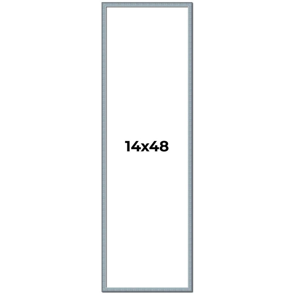 14x48 Frame Rustic Sky Blue Solid Wood Picture Frame | 0.75 Inch