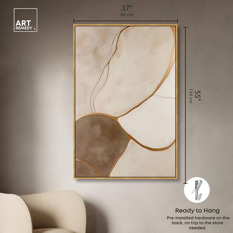 Taupe Terrain I Canvas by Art Remedy