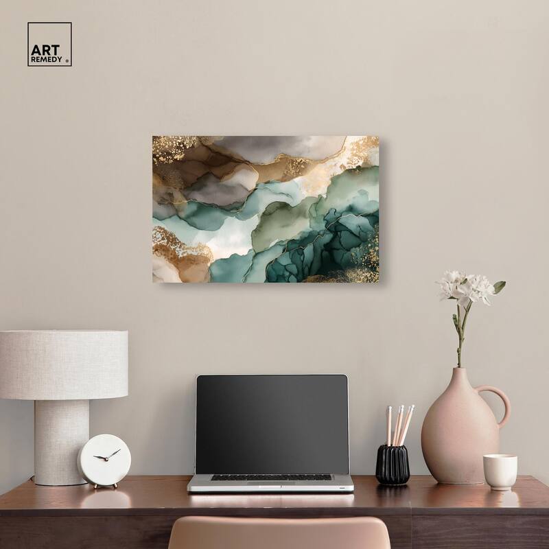 Golden Estuary I Canvas by Art Remedy, Gallery Wrapped