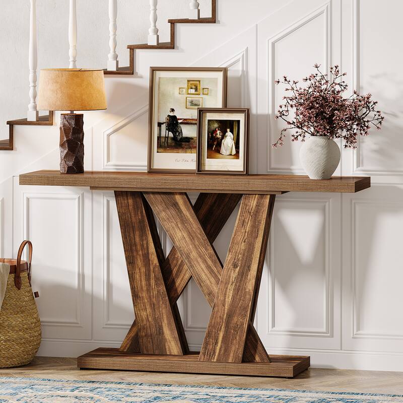 55 Inch Farmhouse Console Table for Entryway / Living Room
