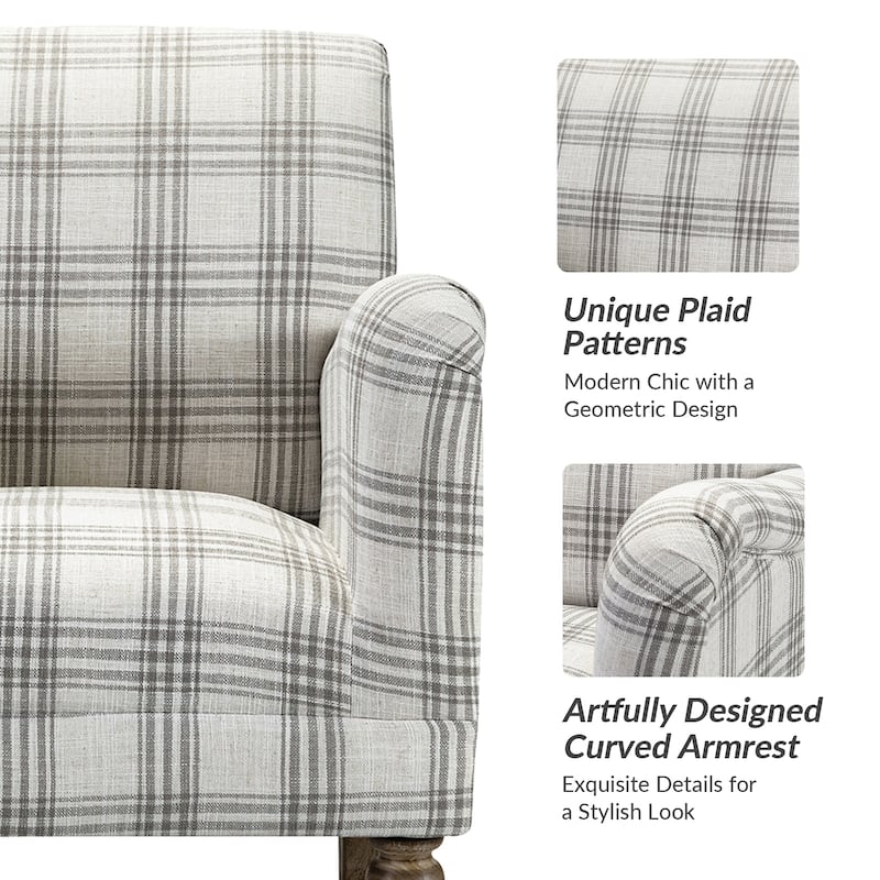 Mandan 29.5" Wide Traditional Accent Armchair with Solid Wood Legs Set of 2 by HULALA HOME