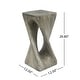 preview thumbnail 55 of 73, Christopher Knight Home - Aurelian Quenby MGO Lightweight Concrete Twist End Table with Wood-Grain Texture