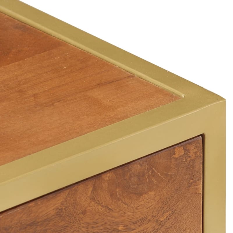 vidaXL Bedside Cabinet 15.7"x13.8"x19.7" Solid Mango Wood