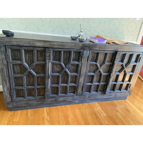 The Roseworth Distressed Black Accent Cabinet Available At 53 OFF