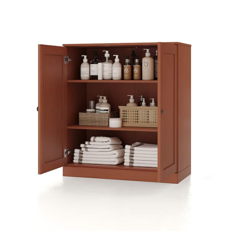 Palace Imports 100% Solid Wood 32" Bathroom Storage Cabinet with Shaker Doors and Adjustable Shelves