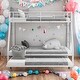 preview thumbnail 1 of 7, Twin over Full Bed Bunk Bed with Twin Size Trundlle, Two-Side Ladders,White White - Twin