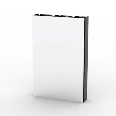 19" x 30" Rectangular Aluminum Surface Mount Medicine Cabinet with Mirror and Shelves - 19" x 30"