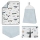 preview thumbnail 2 of 4, Sweet Jojo Designs Vintage Airplane Boy 4pc Nursery Crib Bedding Set Green Blue Yellow Airplanes Plane Transportation Clouds Sun